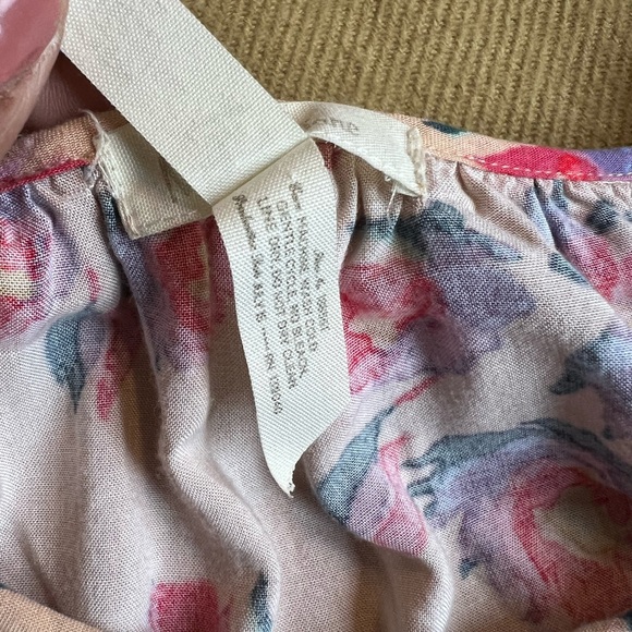 Matilda Jane Kaia Tan Floral Boho Lace Detail Peasant blouse shirt Size M - Picture 9 of 10